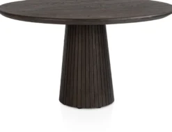 Ravello, eetkamertafel rond 140 cm - Basalt