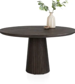 Ravello, eetkamertafel rond 140 cm - Basalt