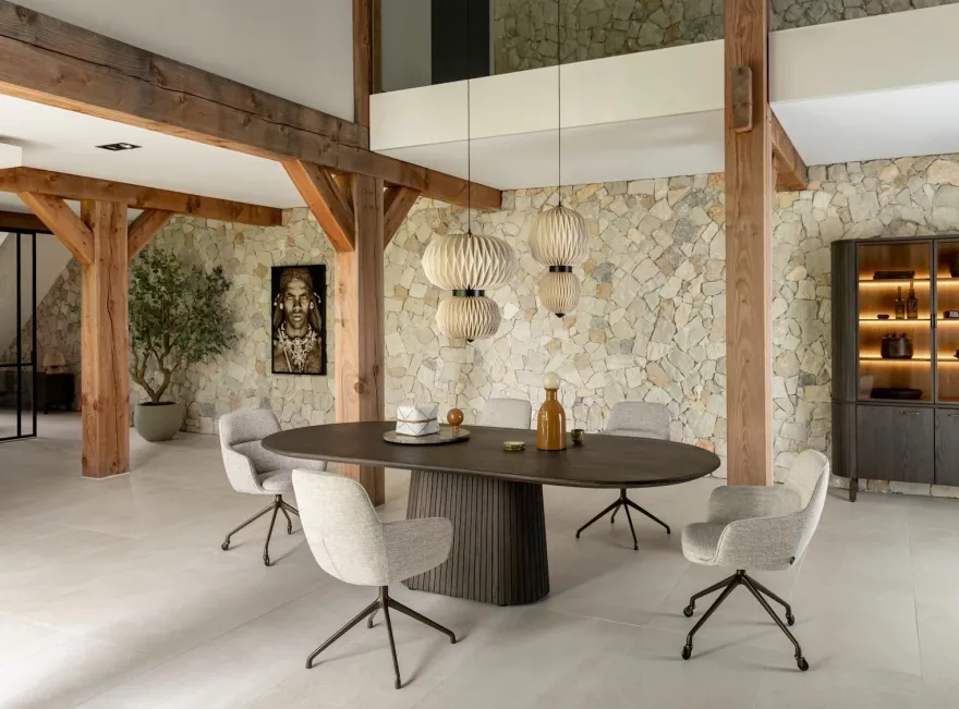 Ravello, eetkamertafel 270 x 120 cm - Basalt