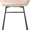 Ravi, barstoel zwart frame (ROB) - draaibaar - combi Secilia & Toba - beige