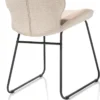 Ravi, eetkamerstoel zwart frame (ROB) - combi Secilia & Toba - beige