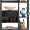 Ridgefield, roomdivider 120 cm - 2-glasdeuren + 4-deuren + 6-niches - Castle antraciet