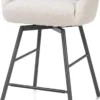 Rocco, barstoel - draaibaar + pocket - graphiet - stof Brioni - Creme
