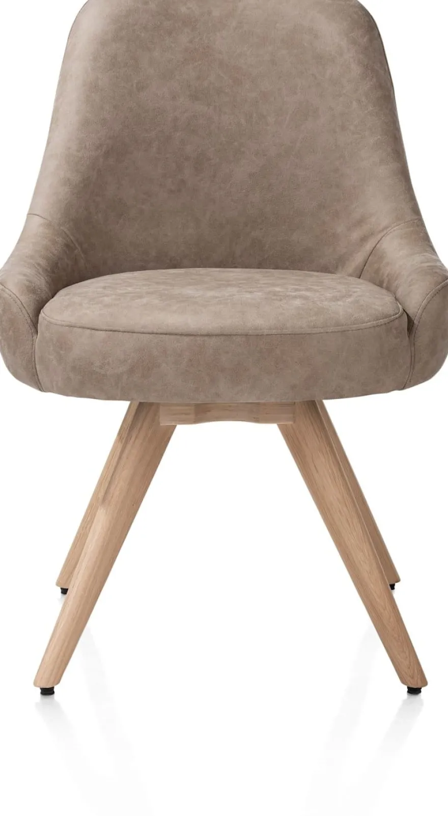 Rocco, eetkamerstoel - draaibaar + pocket - naturel eiken - stof Oregon - beige