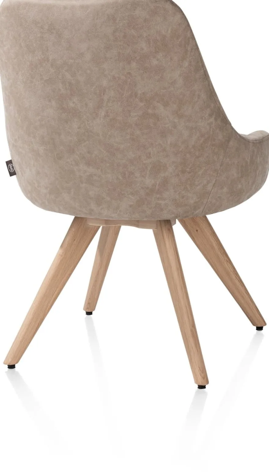 Rocco, eetkamerstoel - draaibaar + pocket - naturel eiken - stof Oregon - beige