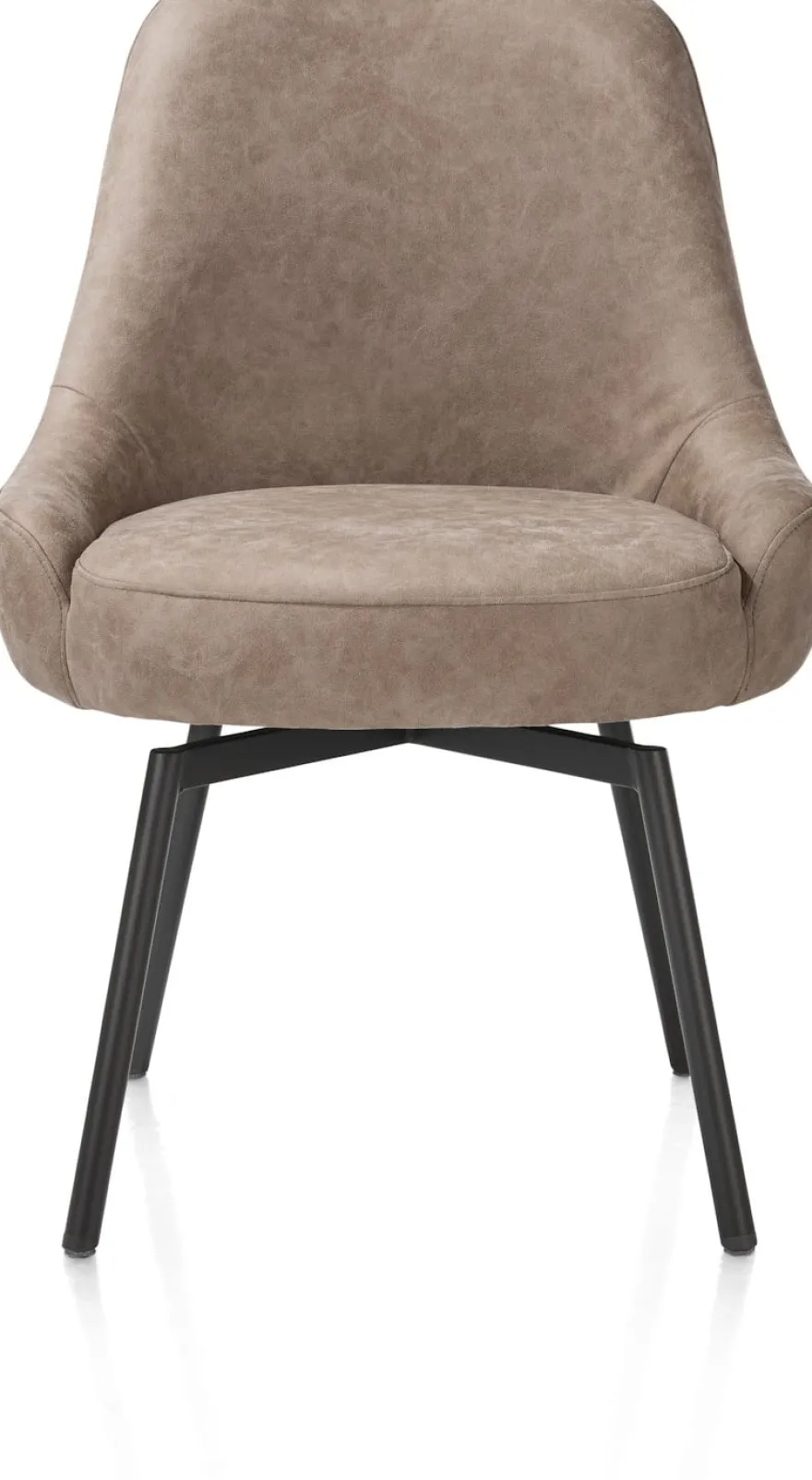 Rocco, eetkamerstoel - draaibaar + pocket - graphiet - stof Oregon - beige