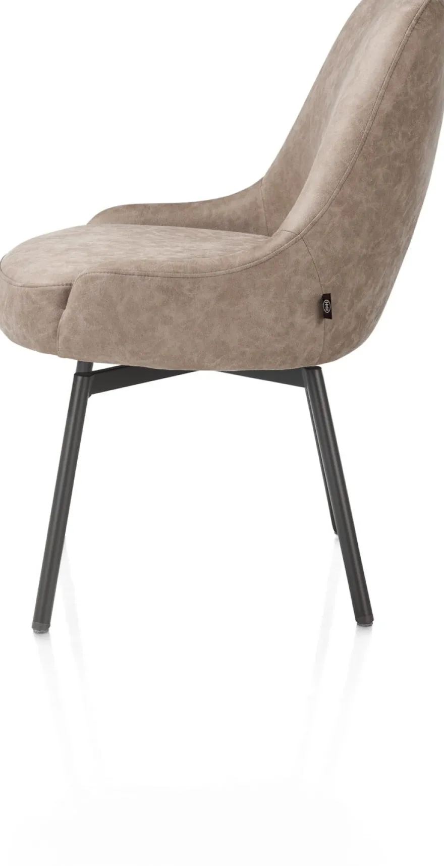 Rocco, eetkamerstoel - draaibaar + pocket - graphiet - stof Oregon - beige