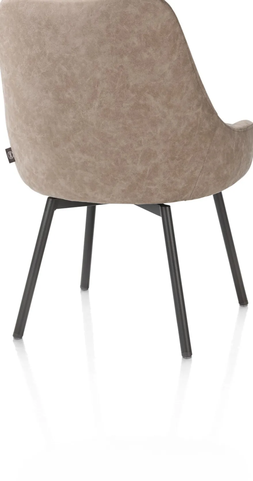 Rocco, eetkamerstoel - draaibaar + pocket - graphiet - stof Oregon - beige