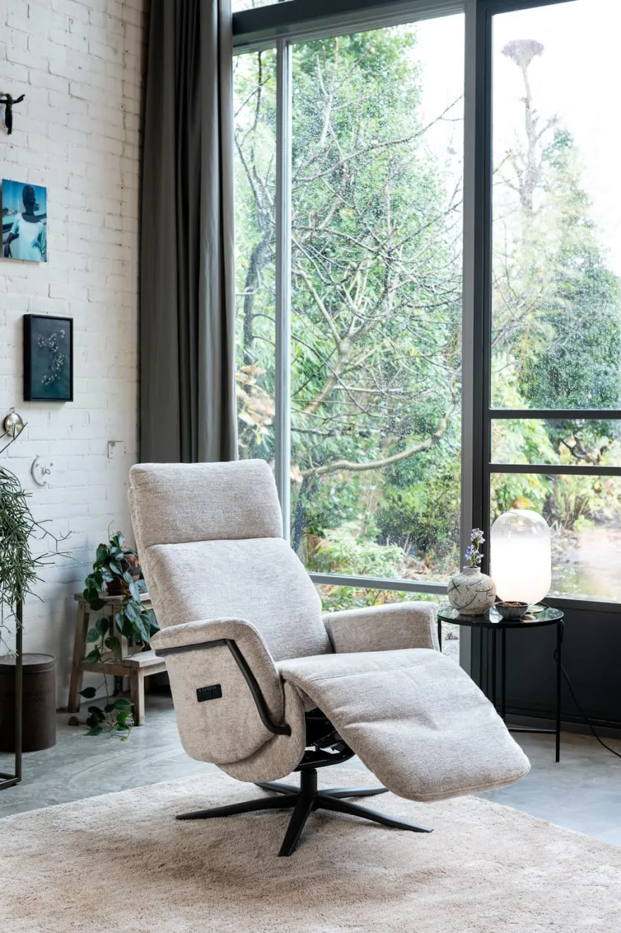 Stelvio, relaxfauteuil - incl. accu - stof Enzo