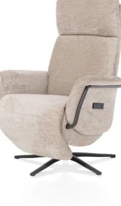 Stelvio, relax-fauteuil - 3-motoren - graphiet poot - elektrische hoofdsteun