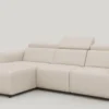 Tobarra, hoekbank links - stof Livigno - Creme