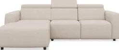 Tobarra, hoekbank links - stof Livigno - Creme