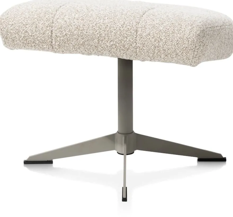 Torino, relaxfauteuil incl. poef - silk grey