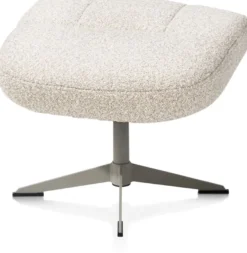 Torino, relaxfauteuil incl. poef - silk grey