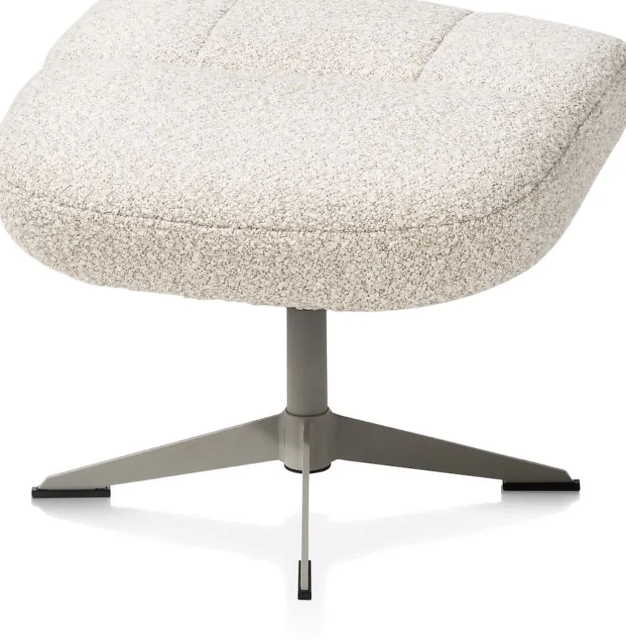 Torino, relaxfauteuil incl. poef - silk grey