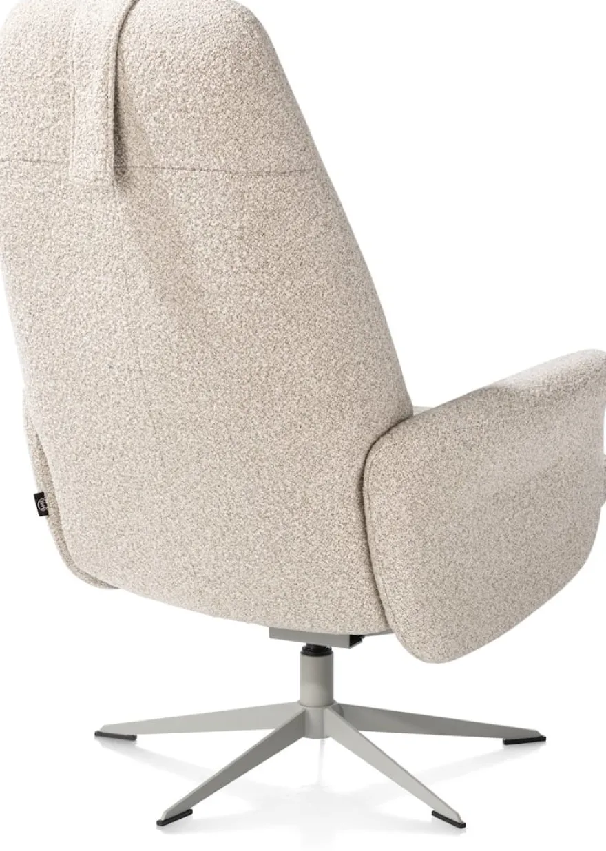Torino, relaxfauteuil incl. poef - silk grey