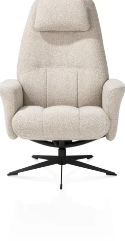 Torino, relaxfauteuil incl. poef - grafiet frame