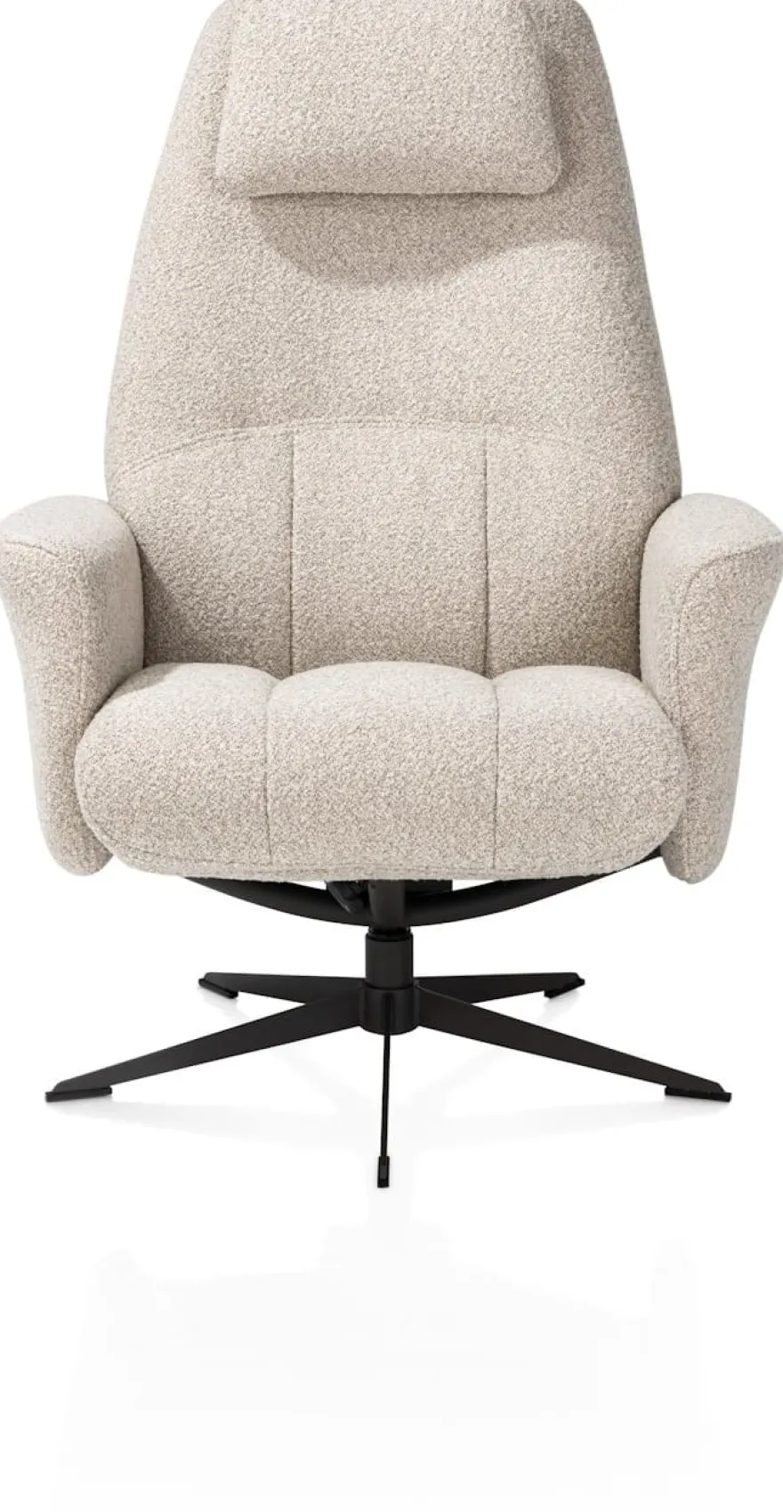 Torino, relaxfauteuil incl. poef - grafiet frame