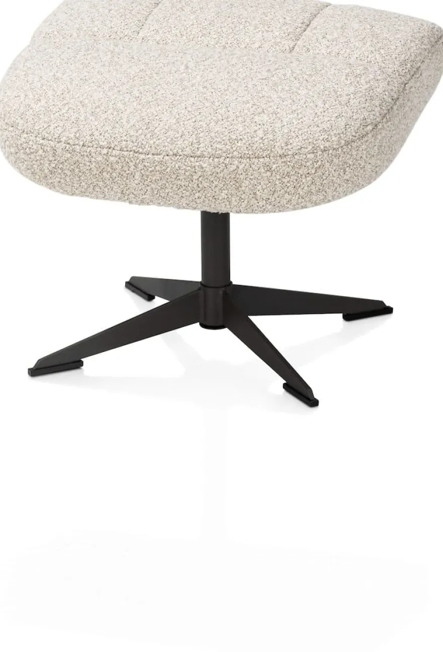Torino, relaxfauteuil incl. poef - grafiet frame