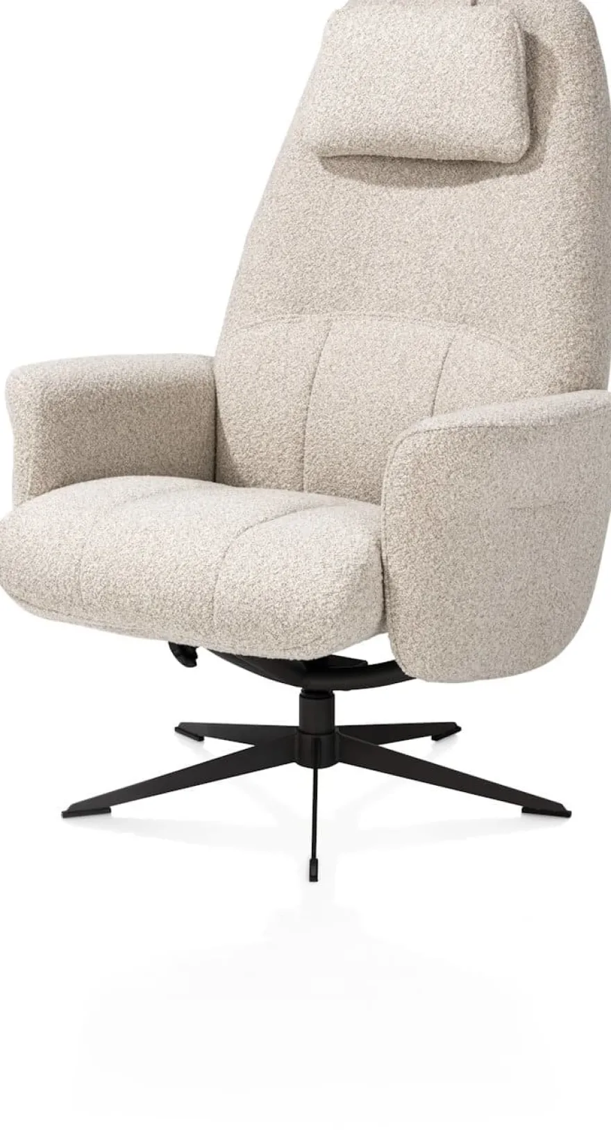 Torino, relaxfauteuil met poef - stof Cloudy - koper
