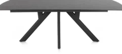Vegas, eetkamertafel 230 x 100 cm - keramiek op glas - Antraciet