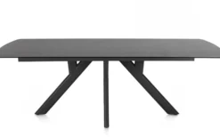 Vegas, eetkamertafel 230 x 100 cm - keramiek op glas - Antraciet