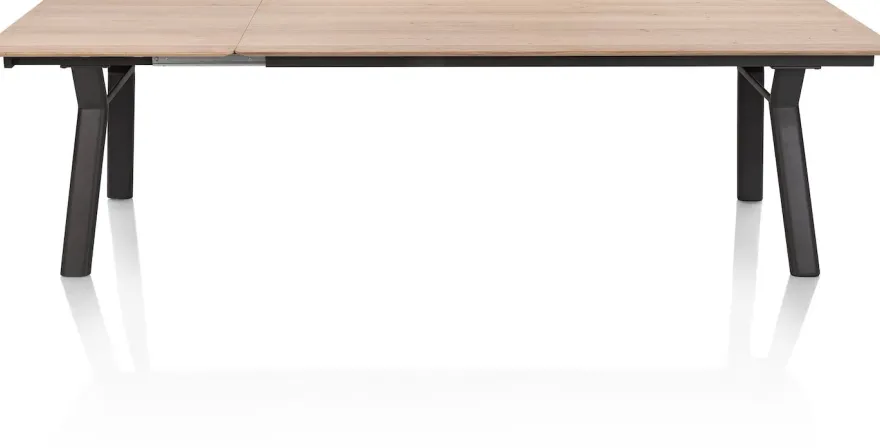 Zamora, uitschuiftafel 210 (+ 80 cm) x 100 cm - metalen poot