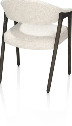 Zaya, Armstoel eiken basalt, stof Sevilla, incl. Nosag - Creme