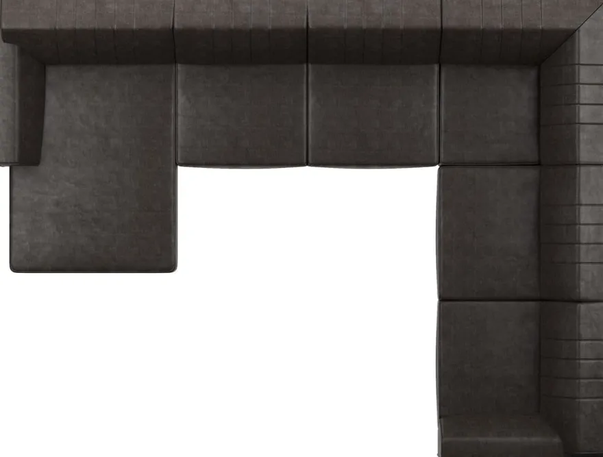 Zembla, 2 zits zonder arm + longchair links - hoek - 2 zits arm rechts